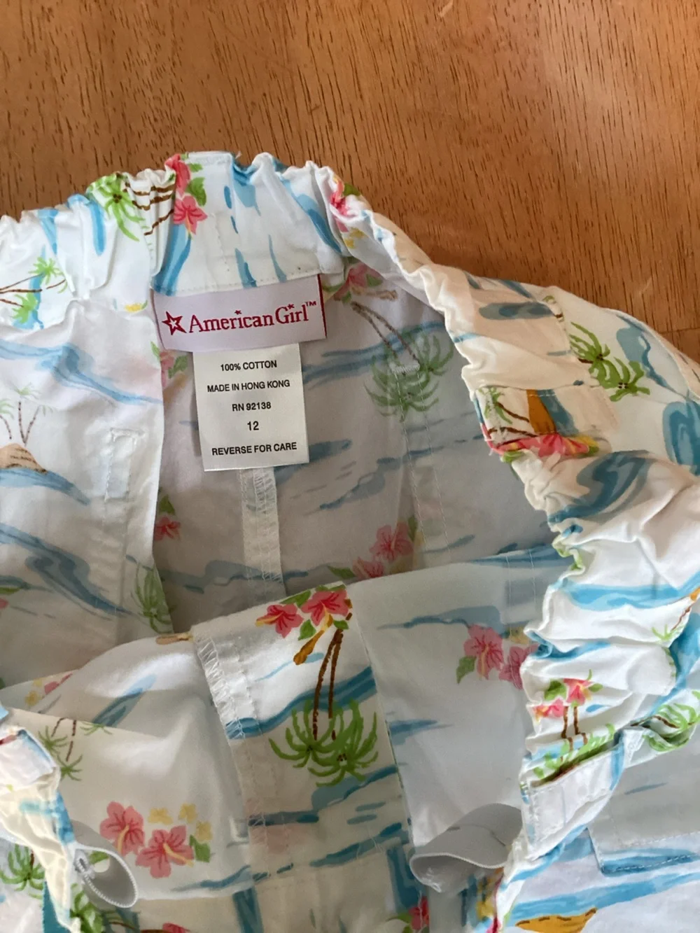 Vintage American Girl - Girl Size Island Vacation Shorts Tropical Floral size 12